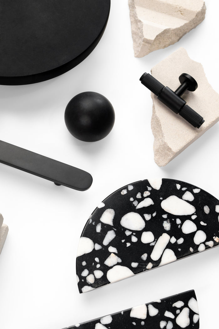 Hemi Pebble Marble Handle PAIR