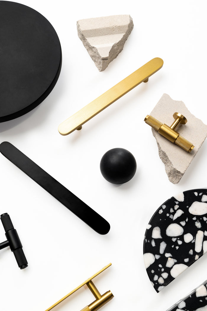 Hemi Pebble Marble Handle PAIR