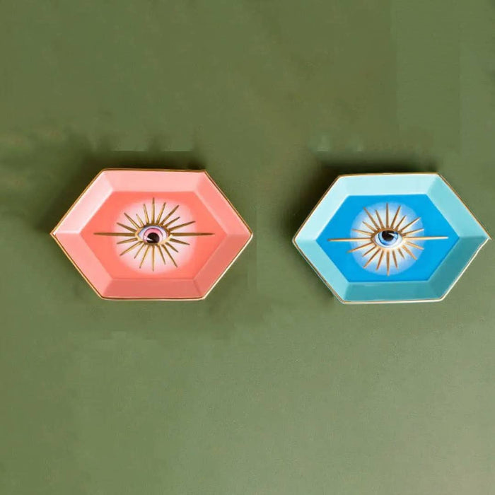 Hexagon Shape Evil Eye Dish
