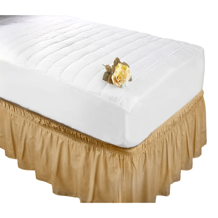 Home Details Antibacterial Quilted Twin Mattress Bed Cover, White