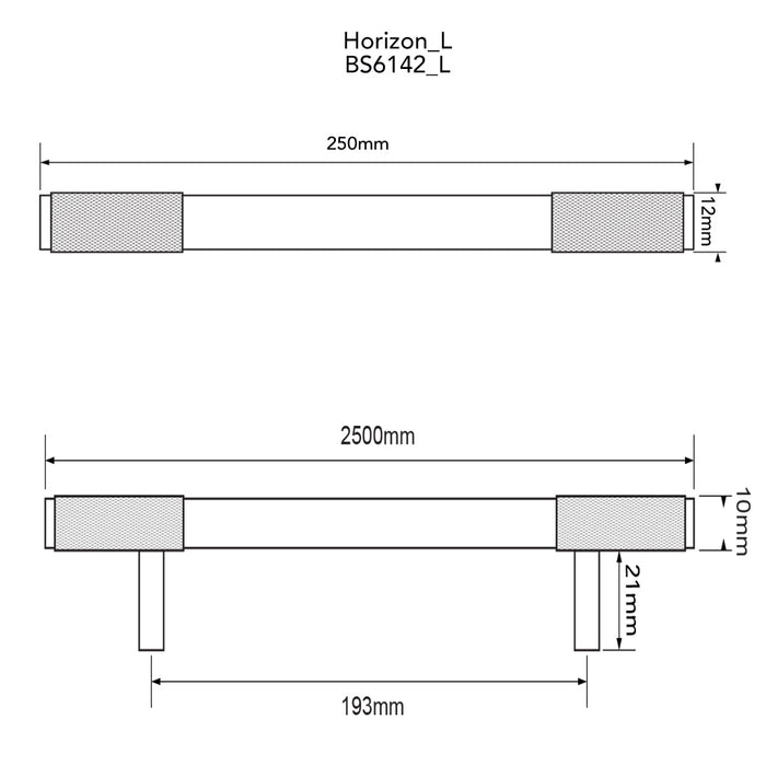 Horizon Solid Brass Pull handle