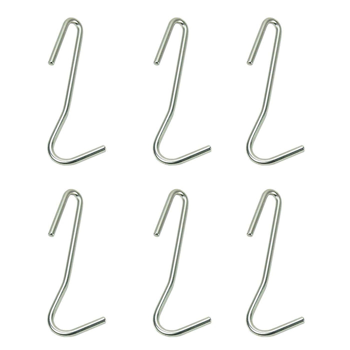 HUJI Stainless Steel Universal S-Shape Hanging Hooks for Cookware Pots Pans (Set of 6)