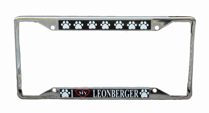 I love My Leonberger License Plate Frame
