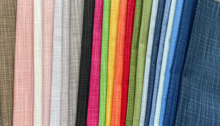 Linen Textured Cotton Solids / Home Decor Fabric by the Yard - Annabel Bleu