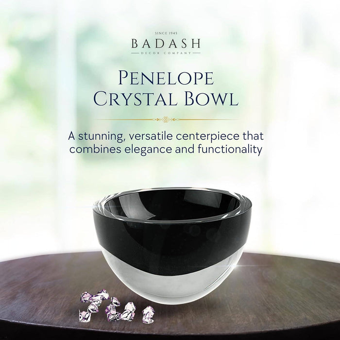 Jet Black Penelope Mouth Blown - Bowl