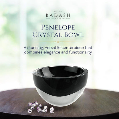 Jet Black Penelope Mouth Blown - Bowl