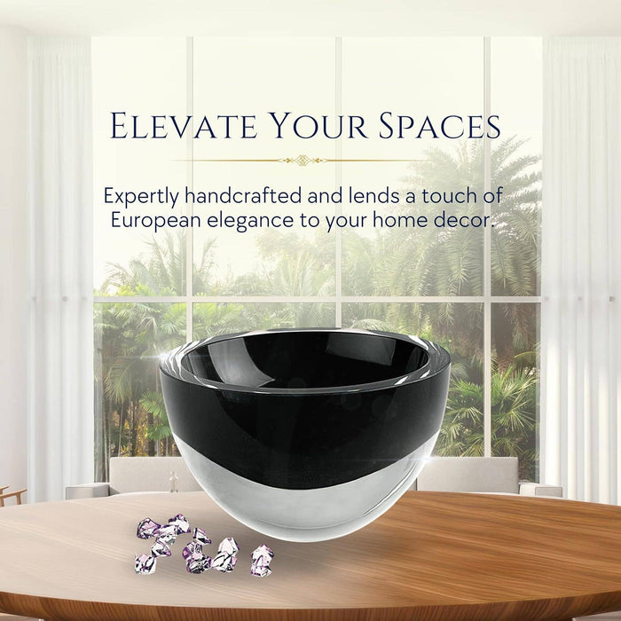 Jet Black Penelope Mouth Blown - Bowl