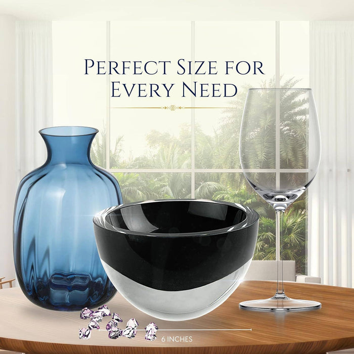 Jet Black Penelope Mouth Blown - Bowl
