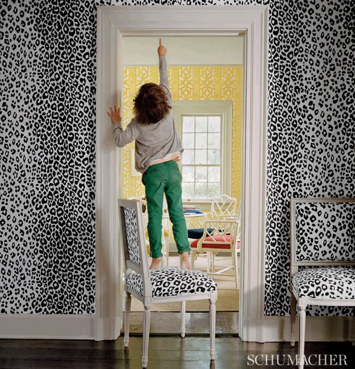 Kate: An Art Deco Schumacher Iconic Leopard Pillow Cover - Annabel Bleu