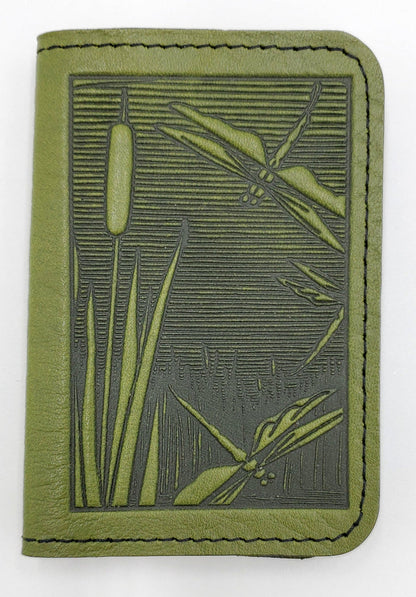 Leather Cardholder - Dragonflies