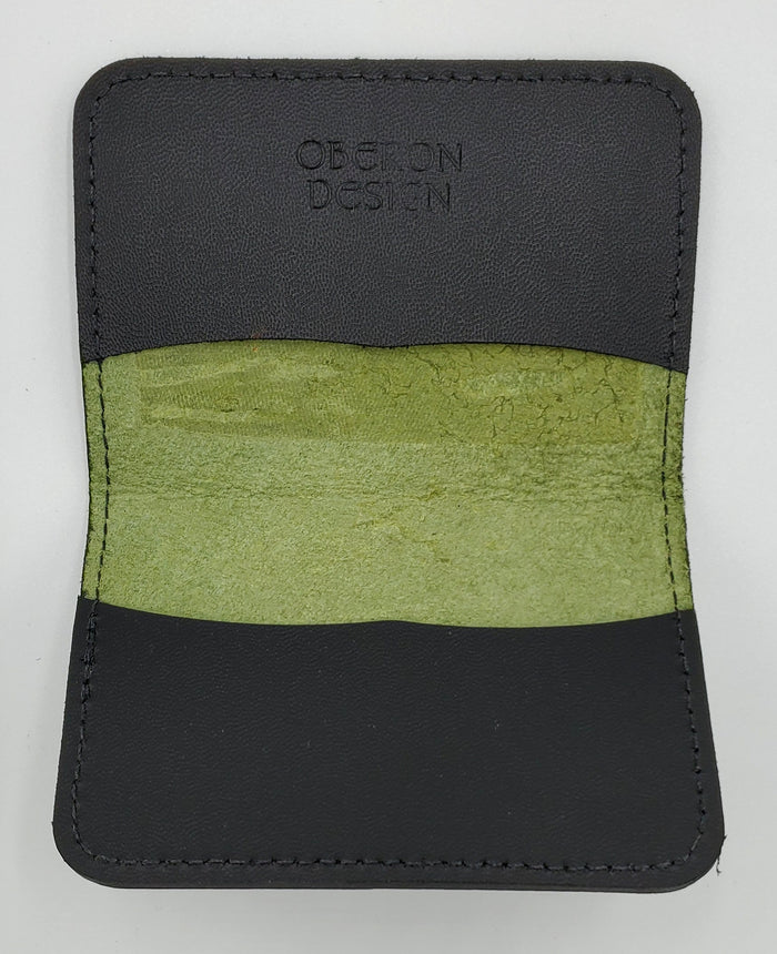 Leather Cardholder - Dragonflies