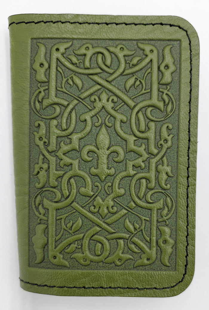 Leather Cardholder - Fleur De Lis