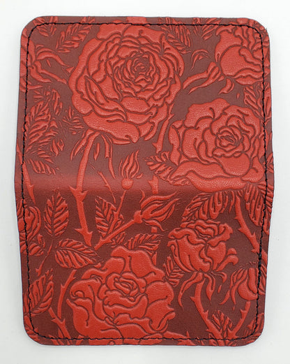 Leather Cardholder - Roses
