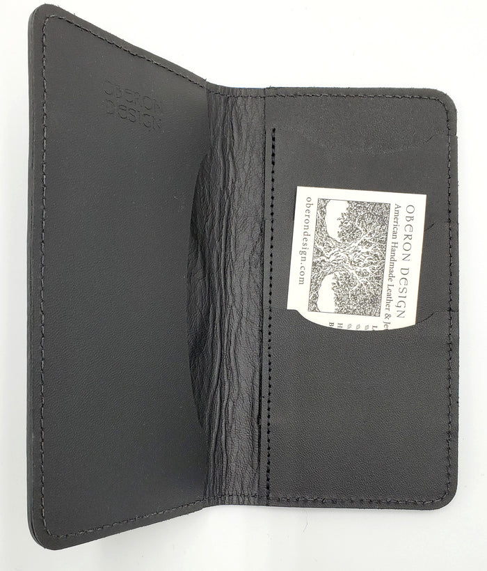 Leather Checkbook Holder/Wallet - Celtic Knot