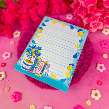 Lemon Book Stack Notepad 4.25" x 5.5"