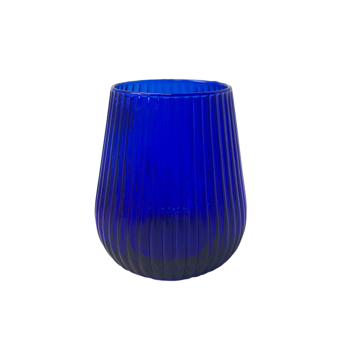 LINE COLORED GLASS LIGHT BLUE- Set of 6