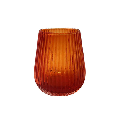 LINE COLORED GLASS RED - Set of 6