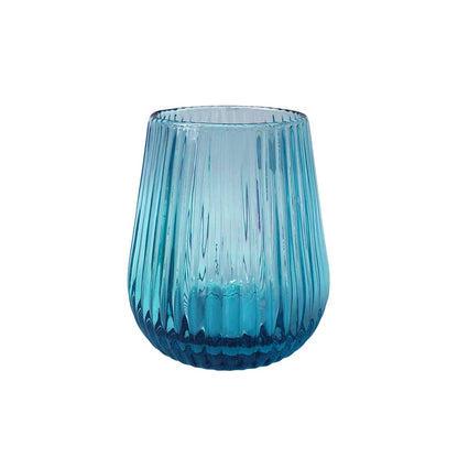 LINE COLORED GLASS RED - Set of 6