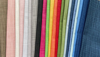 Linen Textured Cotton Solid Pillow Cover / Rainbow Brights - Annabel Bleu