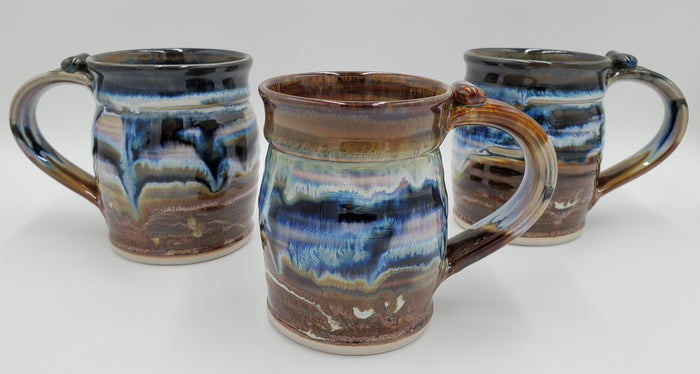 Liscom Hill Pottery - Black and Blue Landscape Mug