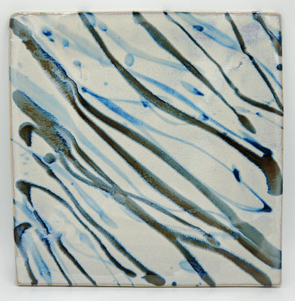 Liscom Hill Pottery - Black and Blue Square Plate