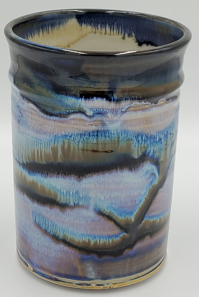 Liscom Hill Pottery - Black and Blue Utensil Holder