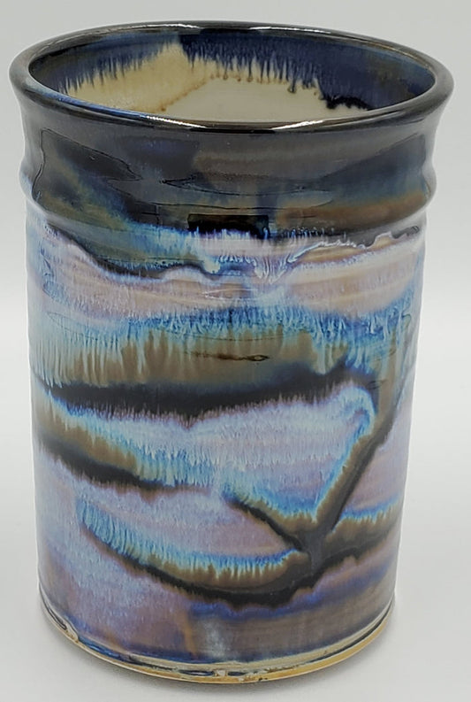 Liscom Hill Pottery - Black and Blue Utensil Holder