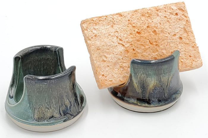 Liscom Hill Pottery - Seafoam Landscape Sponge Holder