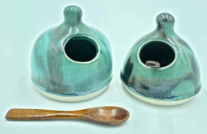 Liscom Hill Pottery - Seafoam Salt Cellar