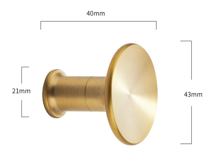 Luna Brass Wall Hook