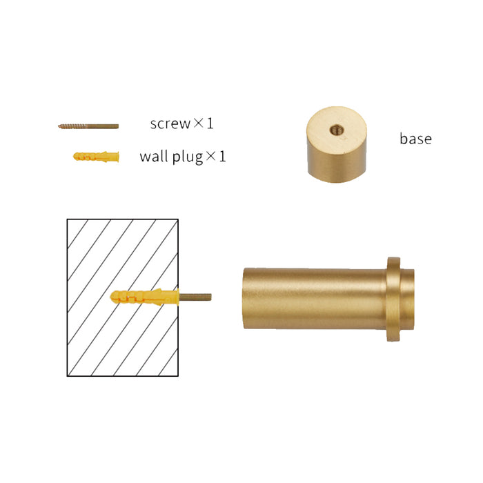 Luna Brass Wall Hook