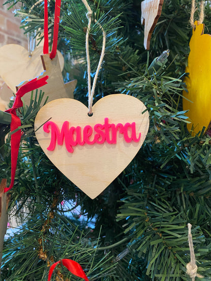 Maestra Heart Ornament