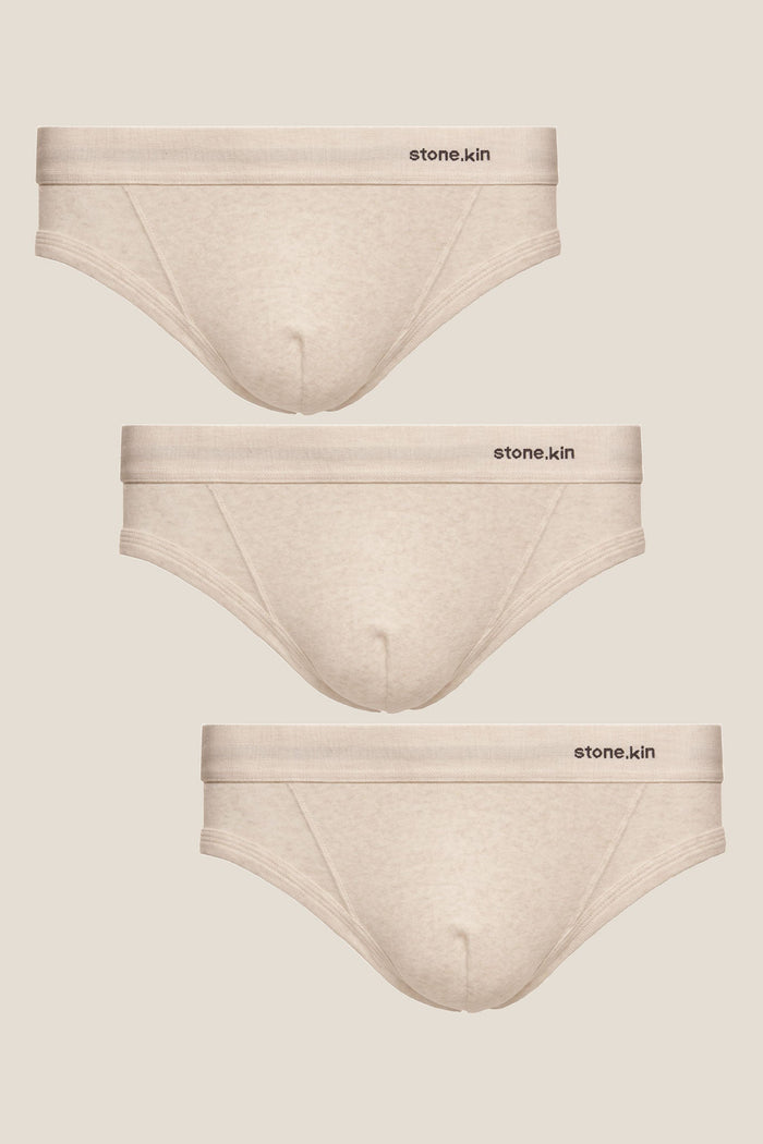 Men's Brief 3 Pack / Bone Stone.kin