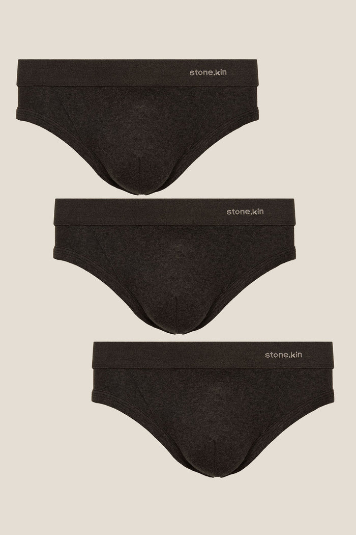 Men's Brief 3 Pack / Tar Stone.kin