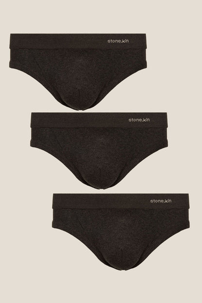 Men's Brief 3 Pack / Tar Stone.kin