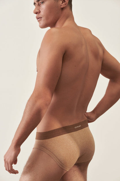 Men's Brief 3 Pack / Tar, Camel & Pandanus Stone.kin