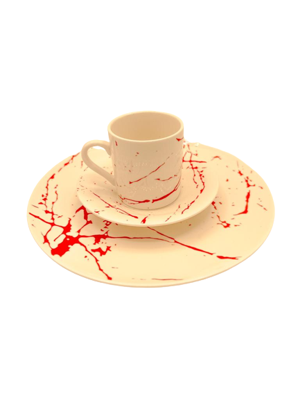 White/Red Splatter