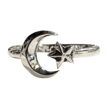 Moon and Star Ring
