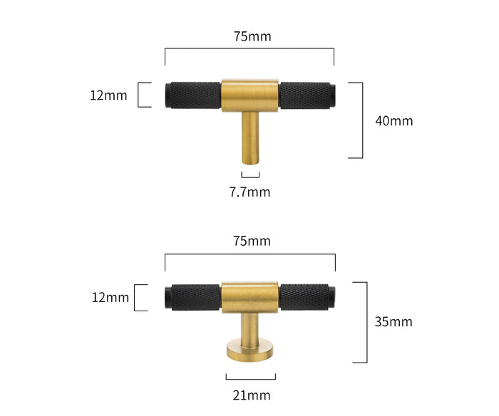 MR T Solid Brass Pull with Base