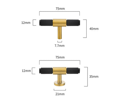 MR T Solid Brass Pull with Base