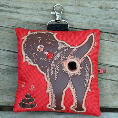 Newfie Poop Bag Holder - brown