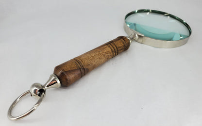 Nickel and Wood Magnifier