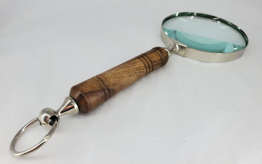 Nickel and Wood Magnifier