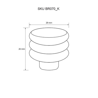 Nobbie brushed Solid Brass Knob