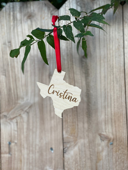Personalized Texas Ornament