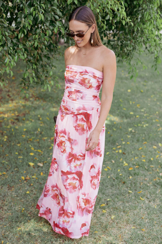Calypso Maxi Dress - Pink Peony