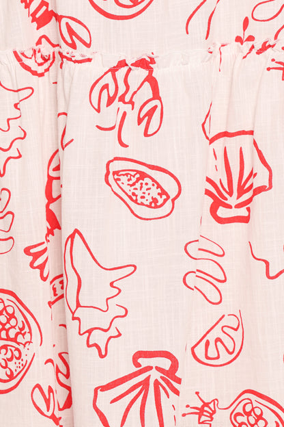 Elena Mini Dress - Red Lobster