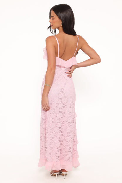 Jamielee Lace Maxi Dress - Pink