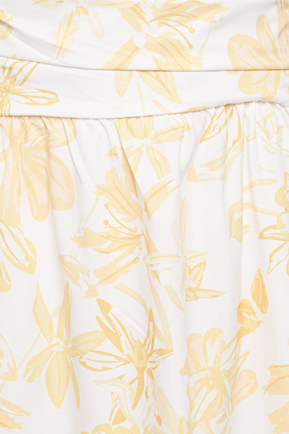 Jemma Halter Maxi Dress - Yellow Floral
