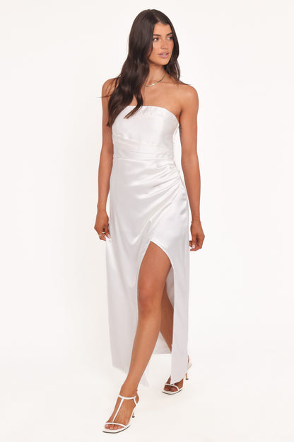 Kara Strapless Maxi Dress - White